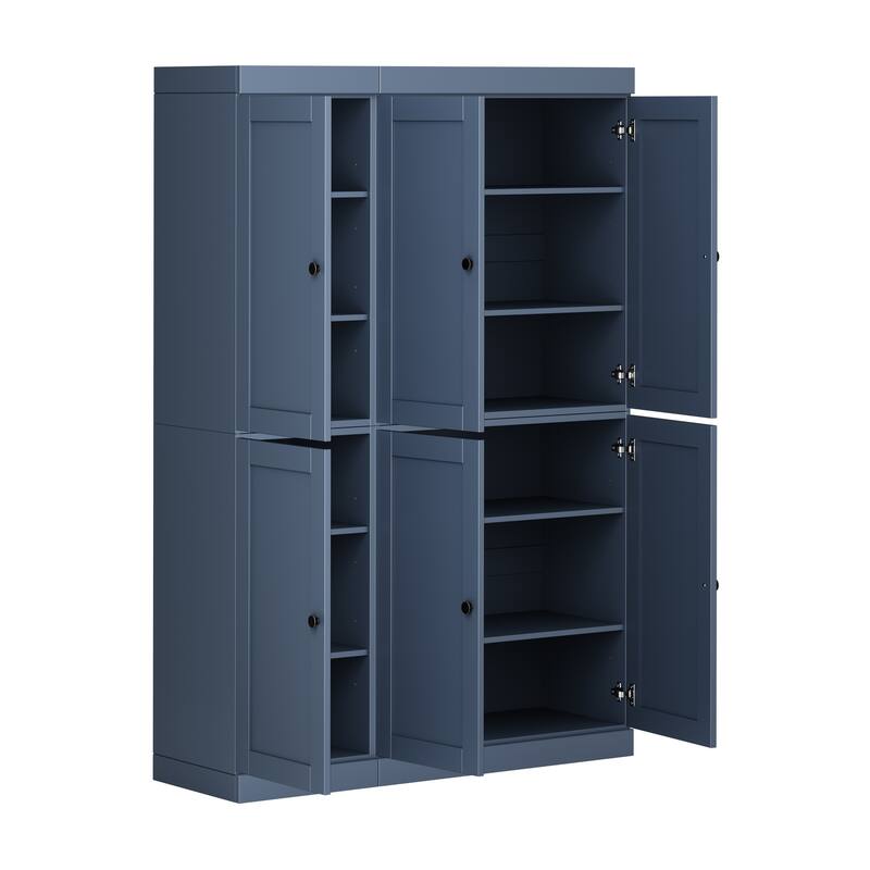 Palace Imports 100% Solid Wood 48.5" Pantry Cabinet with Shaker Doors and Adjustable Shelves
