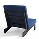 preview thumbnail 87 of 102, Beach-Style Outdoor Teak Club Chair Set Loveseate with Plush All-Weather Cushions