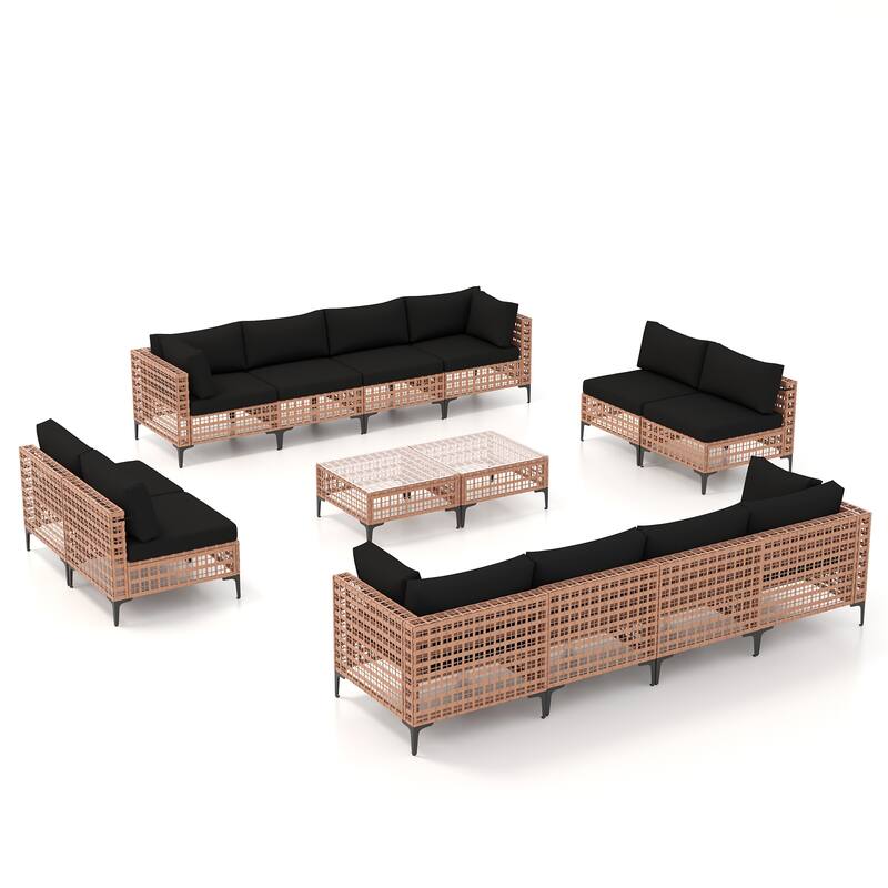Outdoor Patip Sectional Seating Group with Cushions