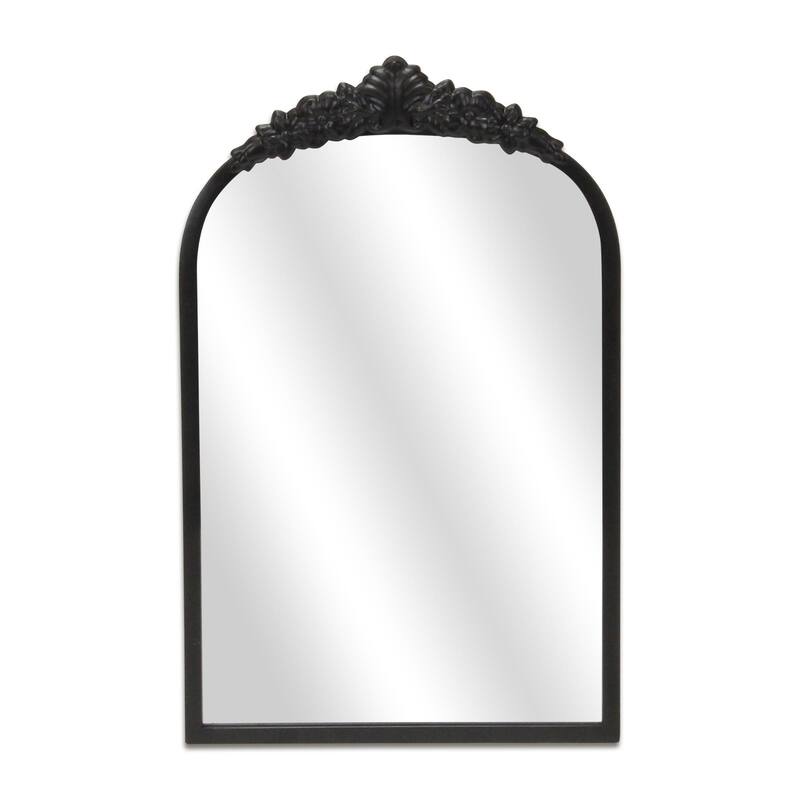 Victorian Framed Rectangular Wall Mirror - 15.75" - Black