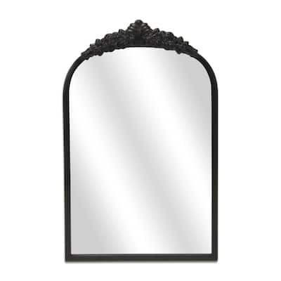 Victorian Framed Rectangular Wall Mirror - 15.75" - Black
