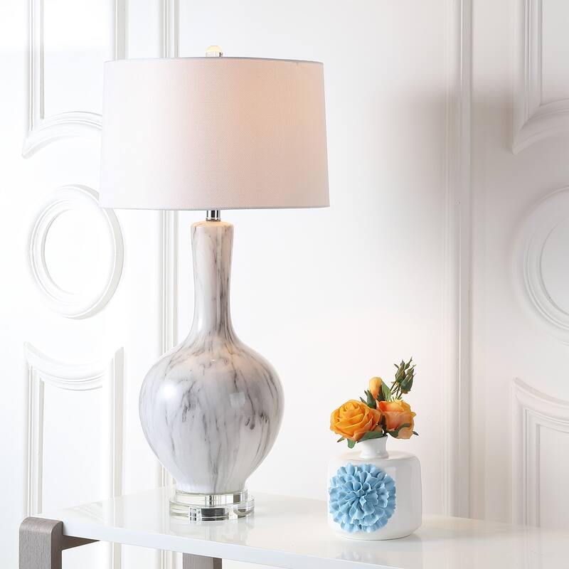 SAFAVIEH Lighting Jusztina 34-inch LED Table Lamp (Set of 2) - 16" x 16" x 33.75" - 16Wx16Dx34H