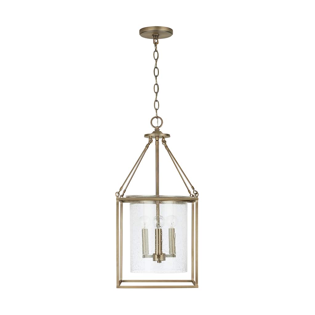 Cooper 4-light Hanging Pendant w/ Clear Seeded Glass