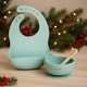 preview thumbnail 1 of 9, Nordic Silicone Wave Wave Bowl & Bib Feeding Set