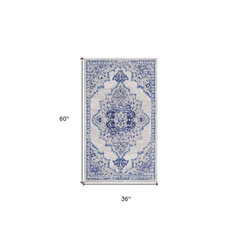 Buyi Power Loomed Stain Resistant Area Rug By HomeRoots - 60' X '36' X '0.39