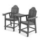 preview thumbnail 15 of 38, Tall Adirondack Chairs Set of 2 with handrails and connecting plates - 28.3"L x 22.6"W x 48.8"H