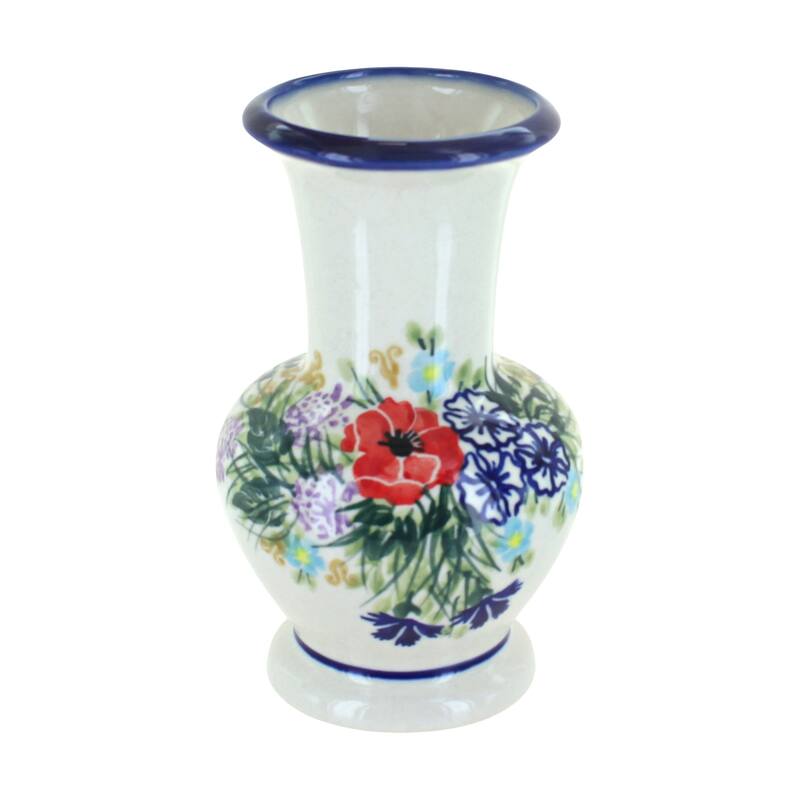 Blue Rose Polish Pottery 30-9 WR Unikat Medium Vase