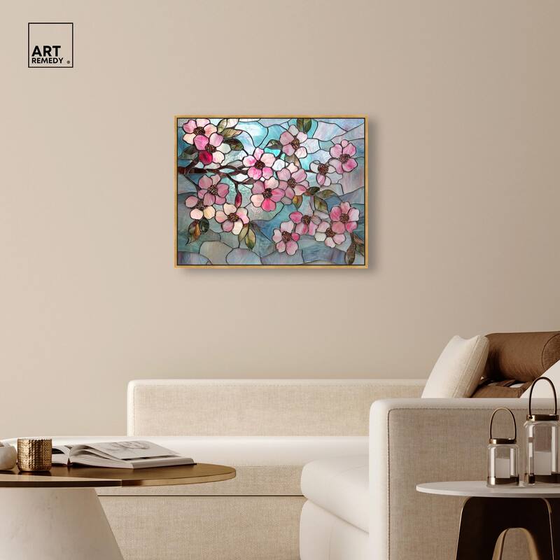 Shimmering Spring Blossoms II Canvas by Art Remedy