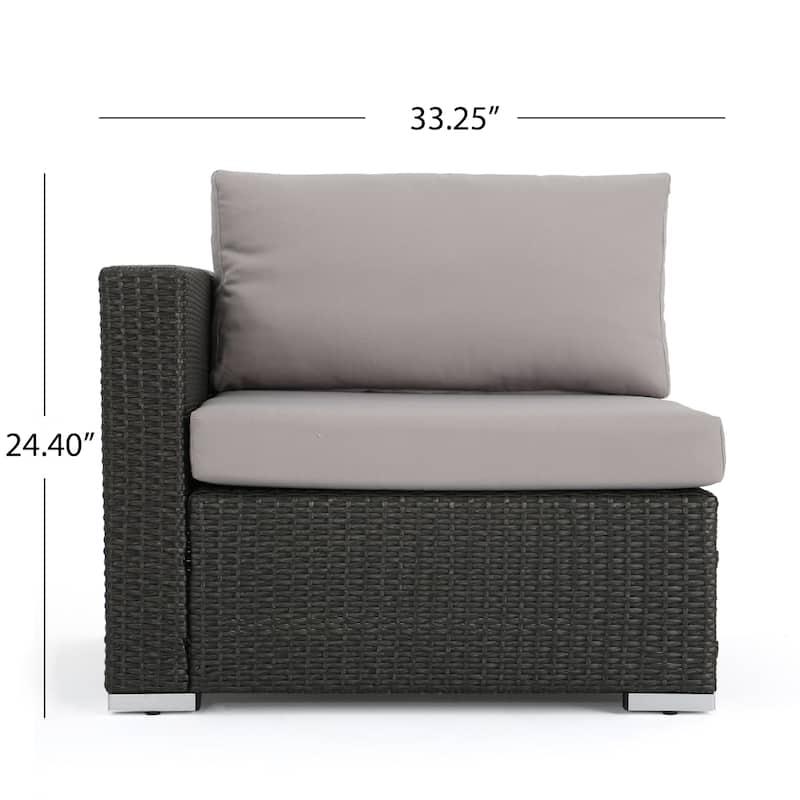 Santa Rosa Outdoor 7-piece Wicker Sectional Sofa Set with Cushions by Christopher Knight Home