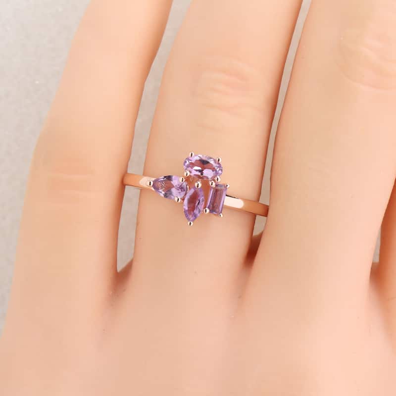 Miadora Multi-Gem Cluster Ring Sterling Silver