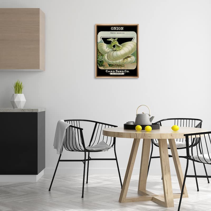 Stupell Vintage Garden Onion Framed Floater Canvas Wall Art Design By Lil' Rue