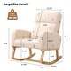 preview thumbnail 160 of 185, HOMYKA 28" Wide Rocking Chair for Nursery with Solid Wood Leg