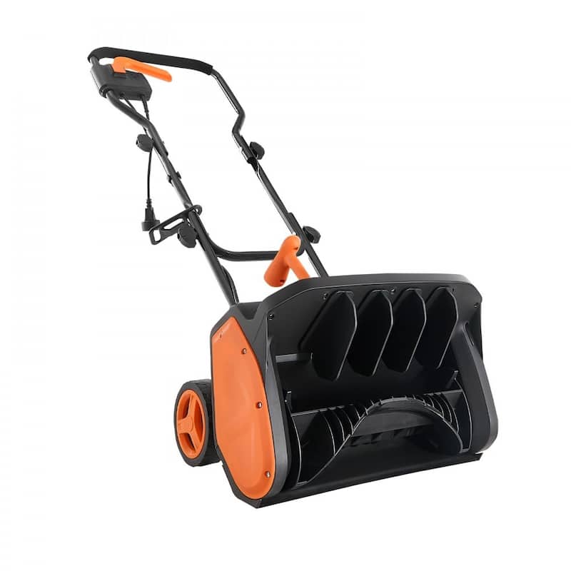 Black-Orange Electric 1500W Snow Shovel with 17in Clearing Width - 39.4 × 17.7 × 39.4 in