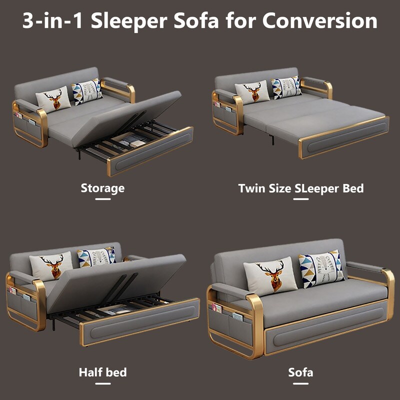 olding Sofa Bed Modern Folding Futon Set with Pillows and Storage for Living Room Bedroom Apartment Bed Bath Beyond 40732255