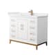 Option White / White Cultured Marble Top / Satin Bronze