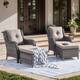Option Grey Rattan - Grey Cushion