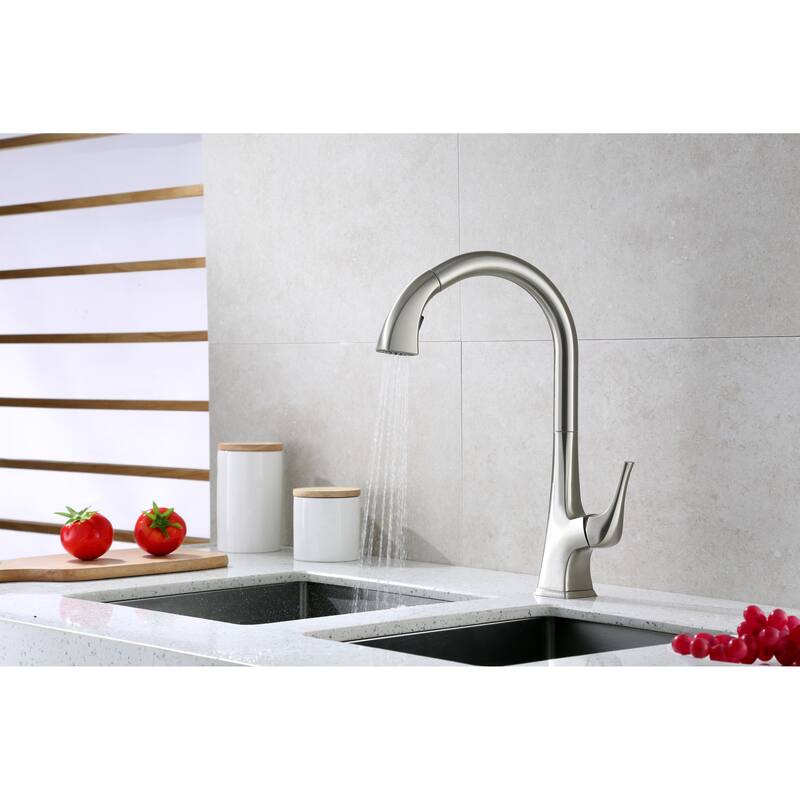 Ultra Faucets Quest Collection Single-Handle Kitchen Faucet With Pull-Down Spray