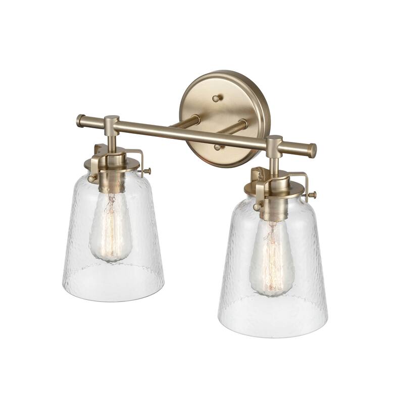 Millennium Lighting Amberose Vanity Light with Hammered Glass Shades