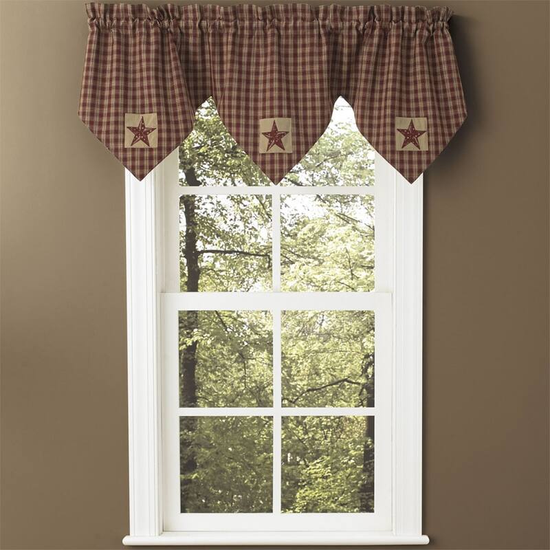 Park Designs Sturbridge Lined Triple Point Valance 60"x20" - 60" x 20"