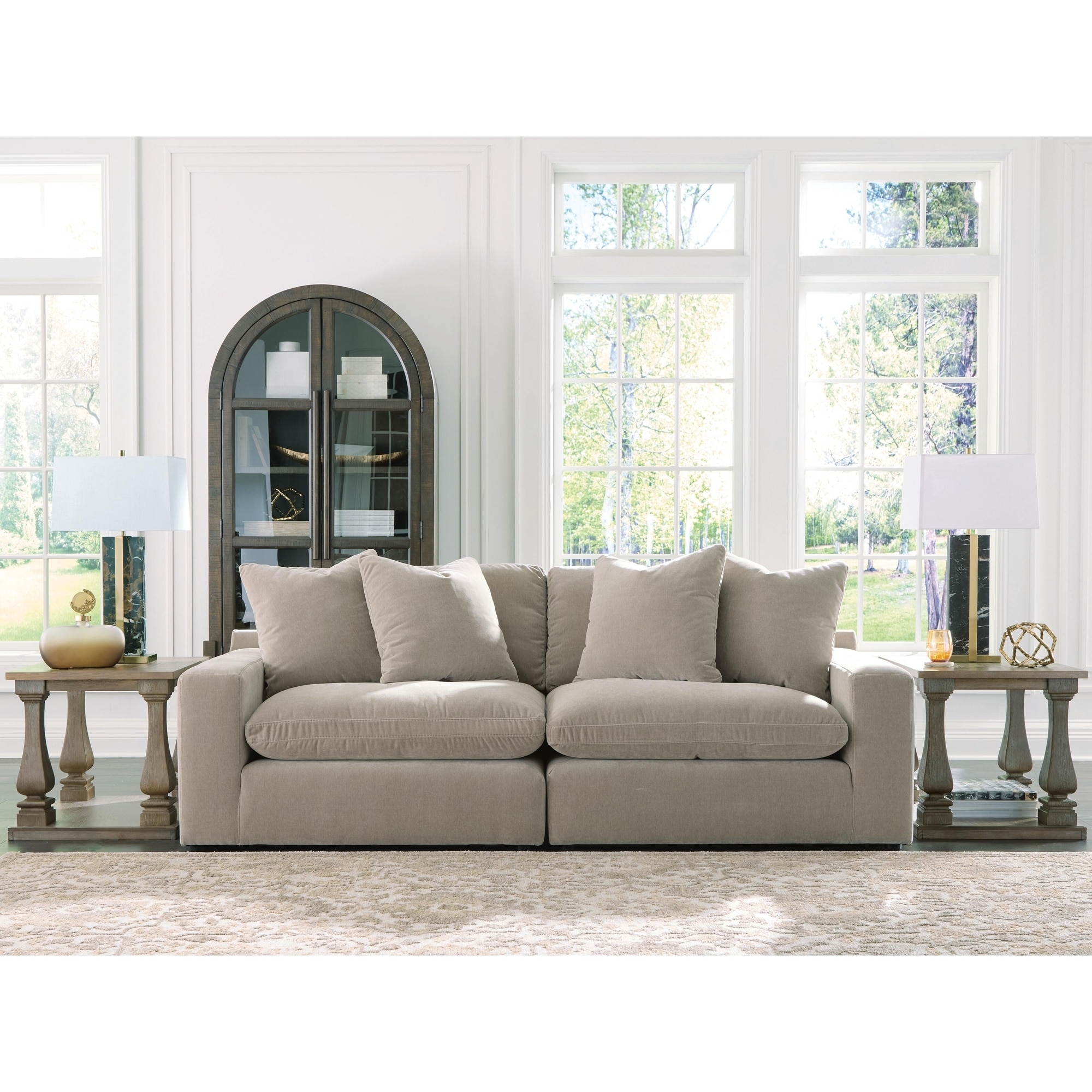 Signature Design by Ashley Maxton Heights Gray 2-Piece Sectional Sofa - 100" W x 42" D x 38" H