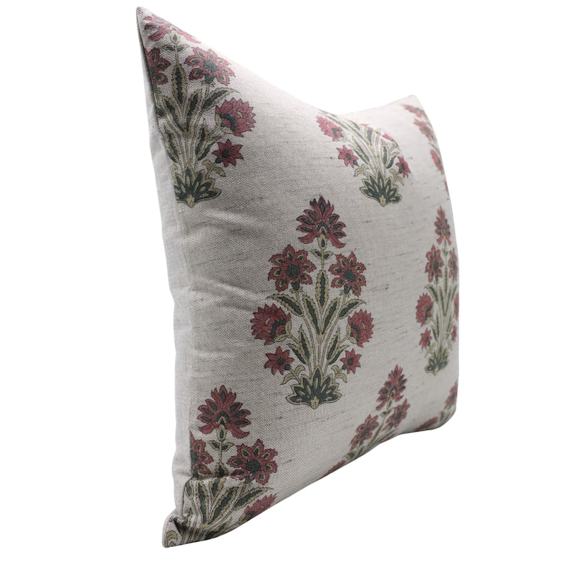 Fabdivine Linen Square Block print pillow Cover