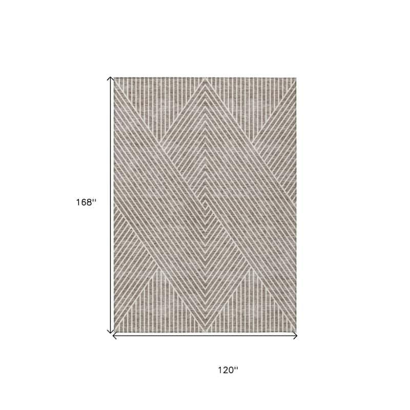 HomeRoots Geometric Transitional Rectangle Outdoor Rug