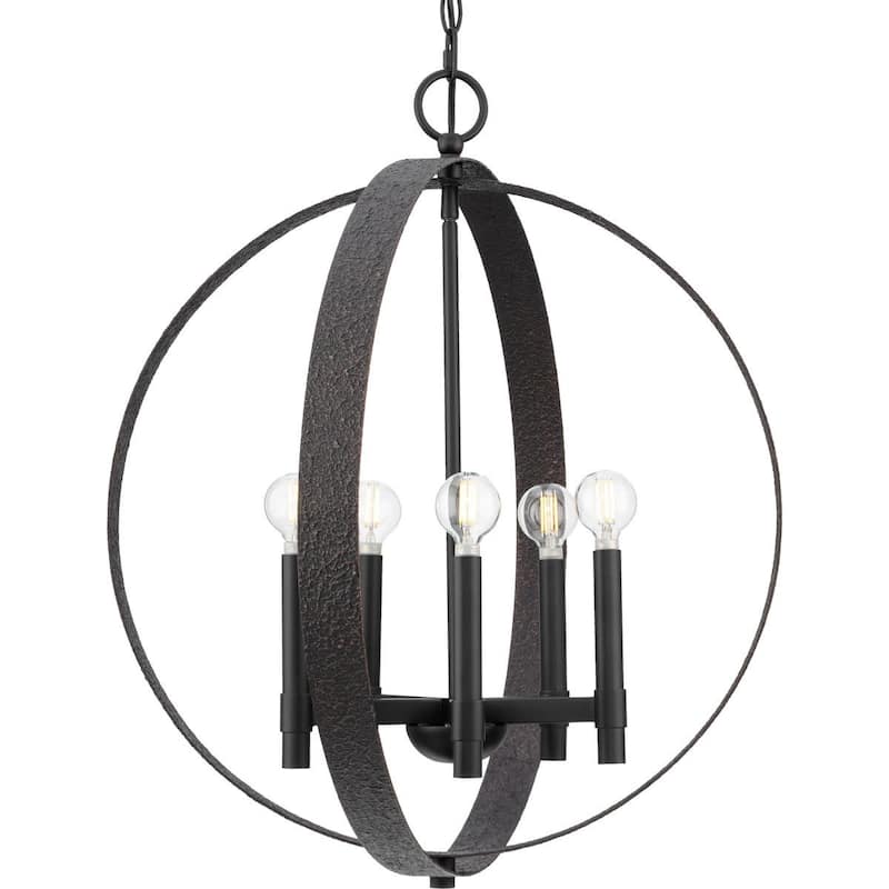 Progress Lighting P400391 Allegheny 5 Light 22" Wide Globe Chandelier - Matte Black
