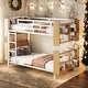 preview thumbnail 1 of 26, Modern Twin Size Metal Bunk Bed ,Storage Platform Beds with Ladder and Shelves White