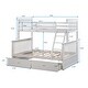 preview thumbnail 24 of 27, Twin Over Full Bunk Bed with Drawers and Guardrails