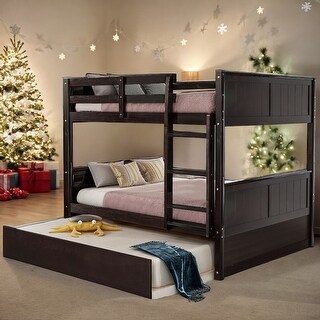Full over Full Bunk Bed with Twin Size Trundle - Bed Bath & Beyond ...
