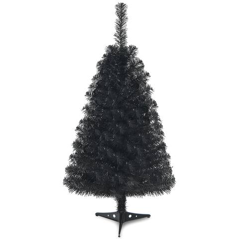 Costway 3ft Unlit Artificial Christmas Halloween Mini Tree Black - See Details