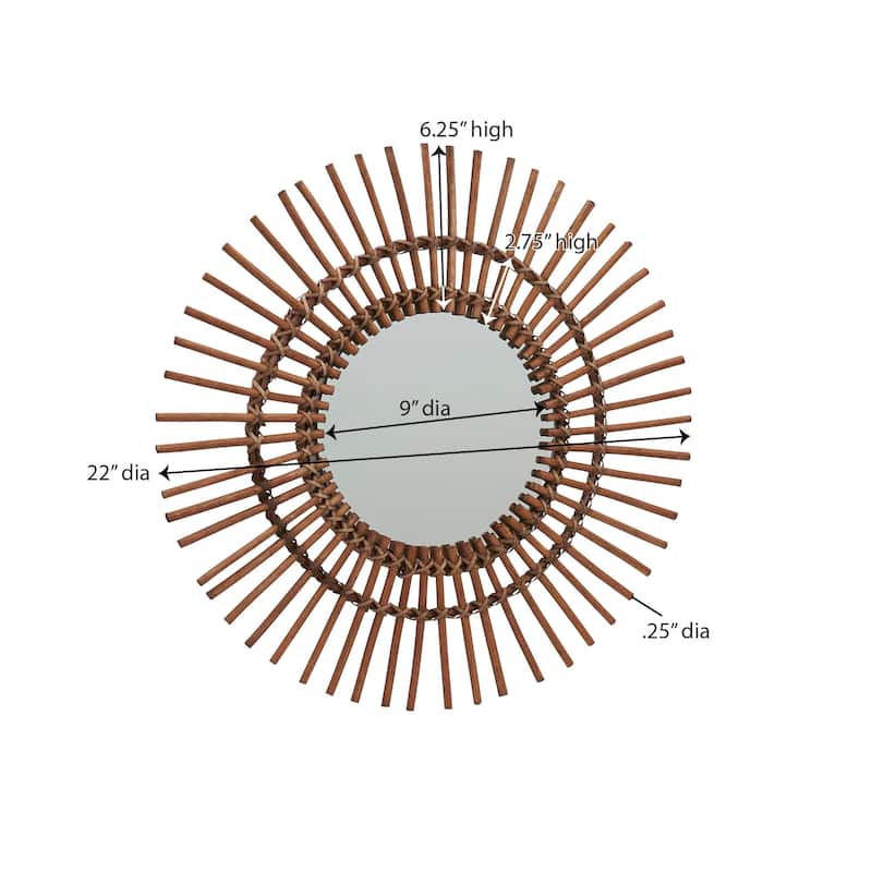 Household Essentials Decorative Wall Mirror, Pinwheel Design On Sale