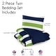 preview thumbnail 5 of 4, Sweet Jojo Designs Navy and Lime Stripe Collection 2pc Twin Bedding Set
