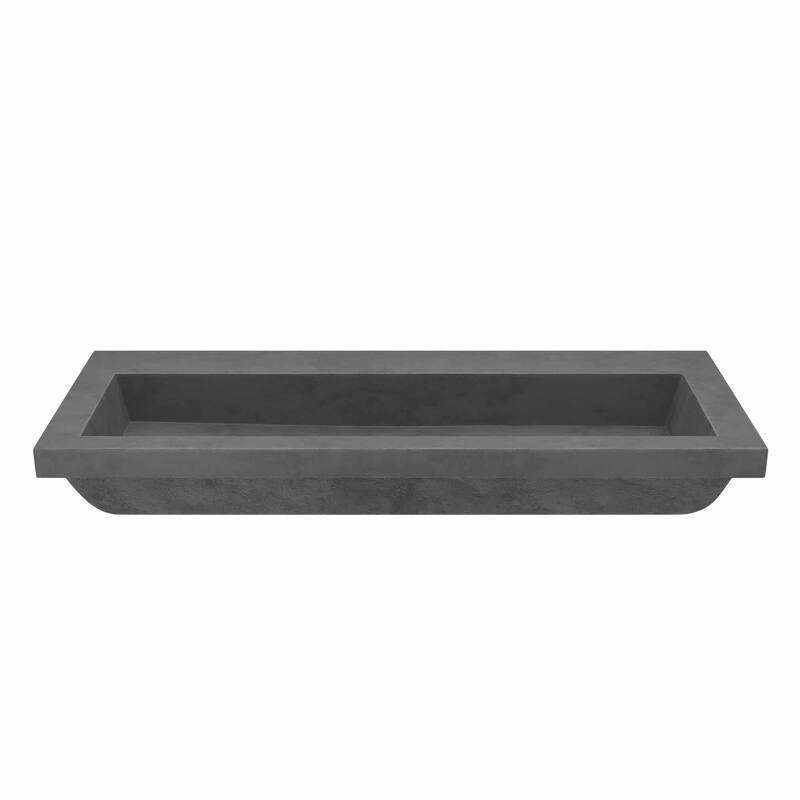 Trough 48-inch NativeStone Drop-in Double Bathroom Sink - 48" x 19" x 5"