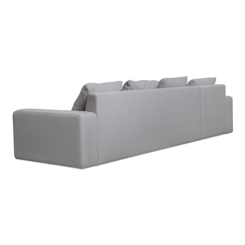 NADAAL STUDIOS Cavan Right-Facing Sectional Sofa, Wide Track Arms, Performance Polyester Upholstery, Seats 5, Rust