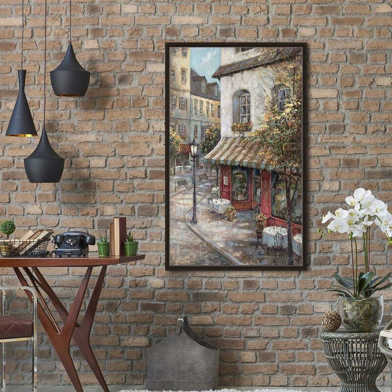 "My Favorite Cafe" by Ruane Manning Print on Floating Canvas