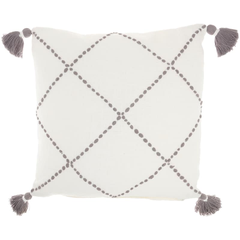 Mina Victory Life Styles Blue Throw Pillow , ( 20"X20" )