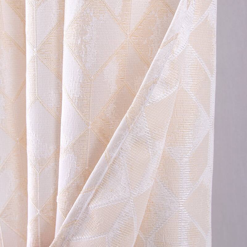 Cubix Woven Jacquard Window Curtain with Grommets 84"