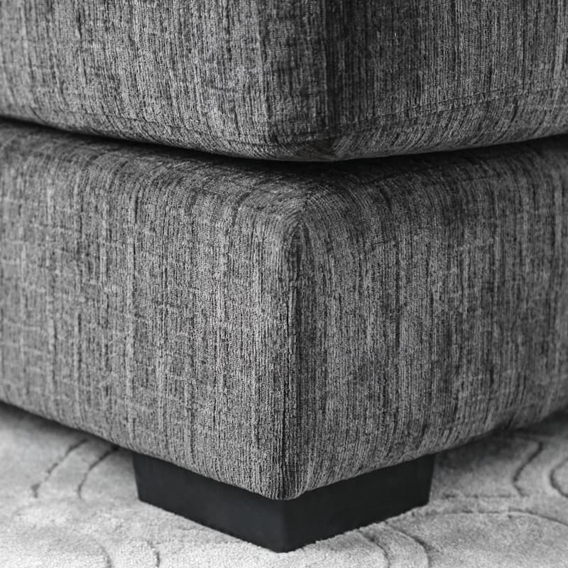 Kintra Contemporary Chenille Padded Cocktail Ottoman by Furniture of America