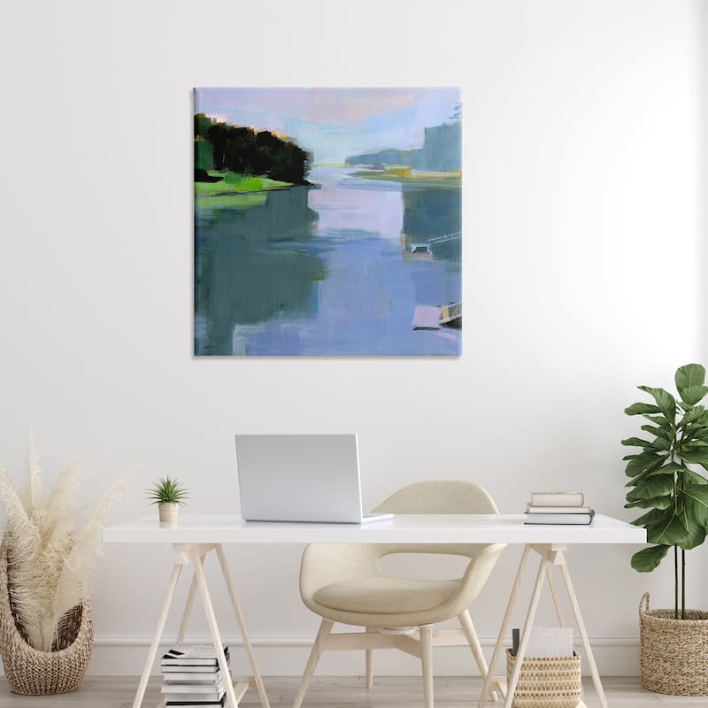 Stupell Water Reflection Abstract Canvas Wall Art Design By Kathleen Robbins