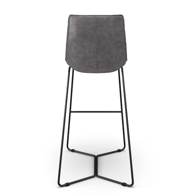 Madison Vegan Leather Bar Height Stools (Set of 2)