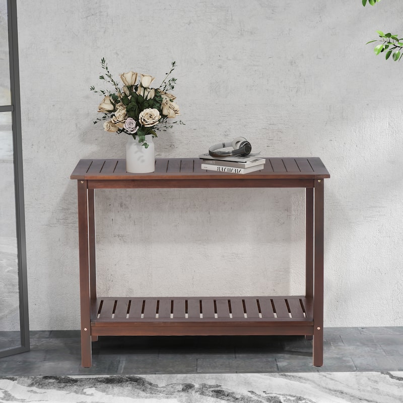 Wood Console Table Entryway Table - Brown