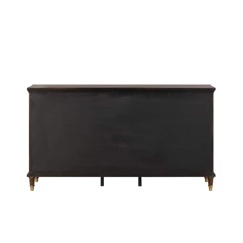 Furniture of America Prylen Modern Dark Cherry Solid Wood 9-Drawer Dresser