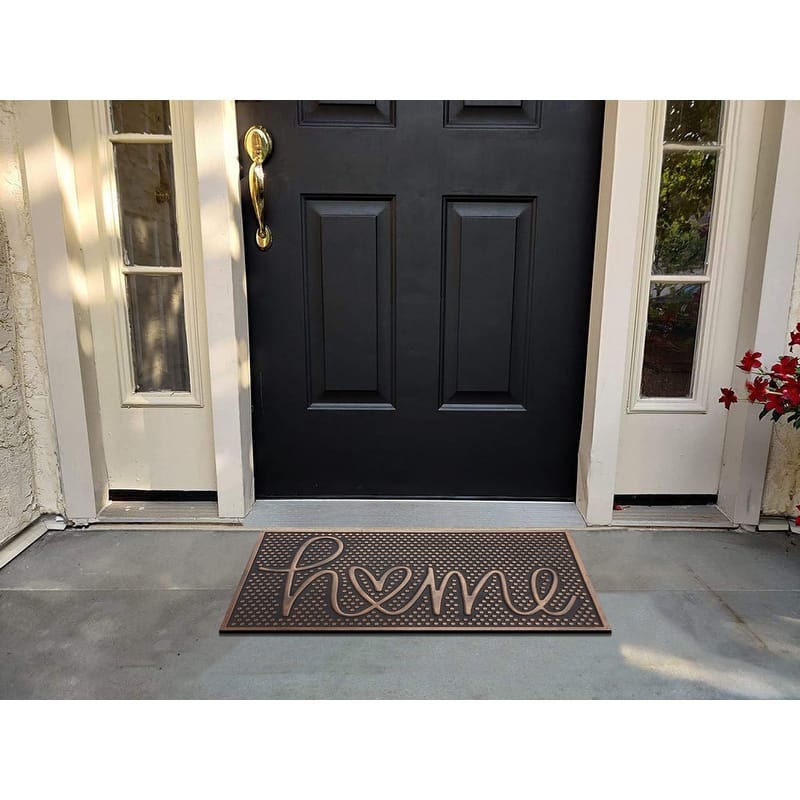 A1HC All Weather Rubber Door Mat, Dirt Grabber Durable Welcome Doormat, Pin Scrapper Doormat