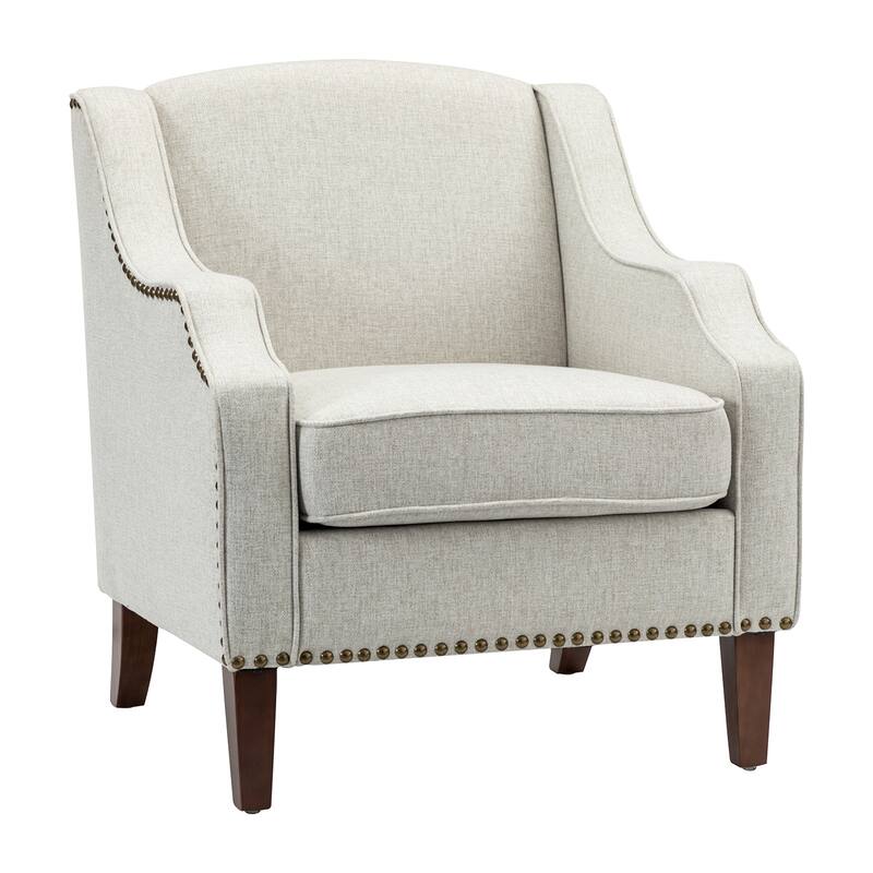 Lucretius Armchair with Nailhead Trim by HULALA HOME