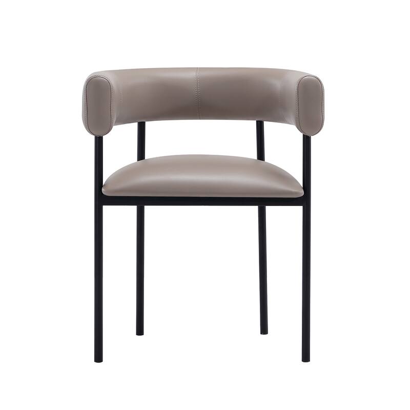 Onda Metal Vegan Leather Dining Chair