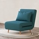 preview thumbnail 3 of 176, Artdeco Home - Tustin Upholstered Convertible Lounge/ Sleeper Chair Peacock Blue - Chair