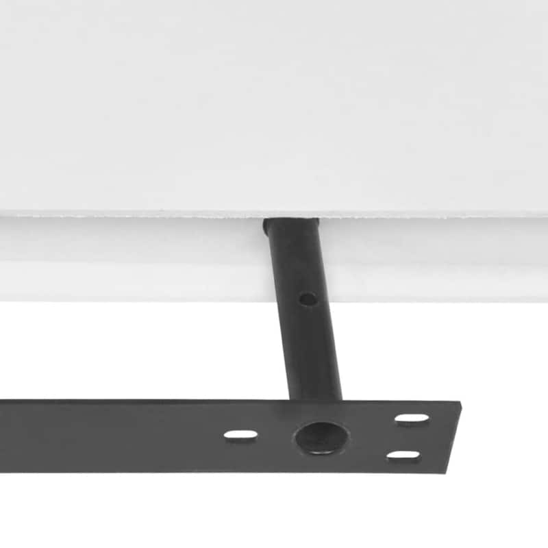 Floating Wall Shelf Set of 2, Spacious White Frame, 47 Inch