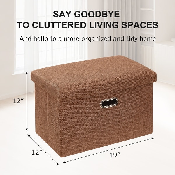 dimension image slide 0 of 9, Ottoman Storage Ottoman Footrest Stool Small Ottoman with Storage Foldable Ottoman Foot Rest Footstool Bench