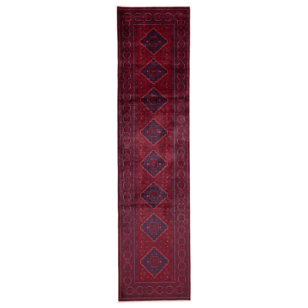 ECARPETGALLERY Hand-knotted Finest Khal Mohammadi Red Wool Rug - 2'9 x 12'1